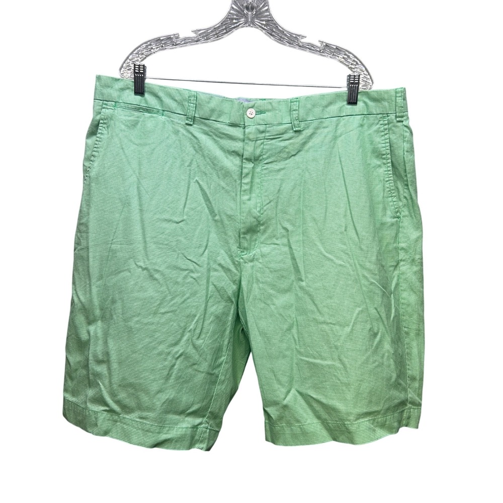 Polo Ralph Lauren Chino Shorts Mens 42T Green Gingham Plaid Cotton Golf Preppy